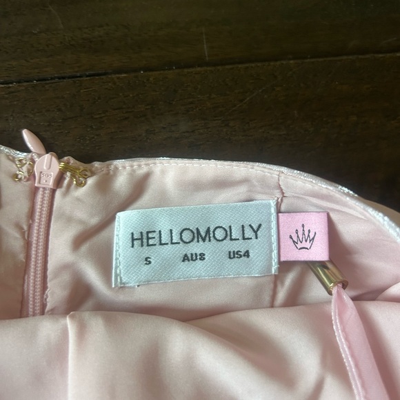 Hello Molly Pale Pink Ruffled Mini Dress - Picture 3 of 4